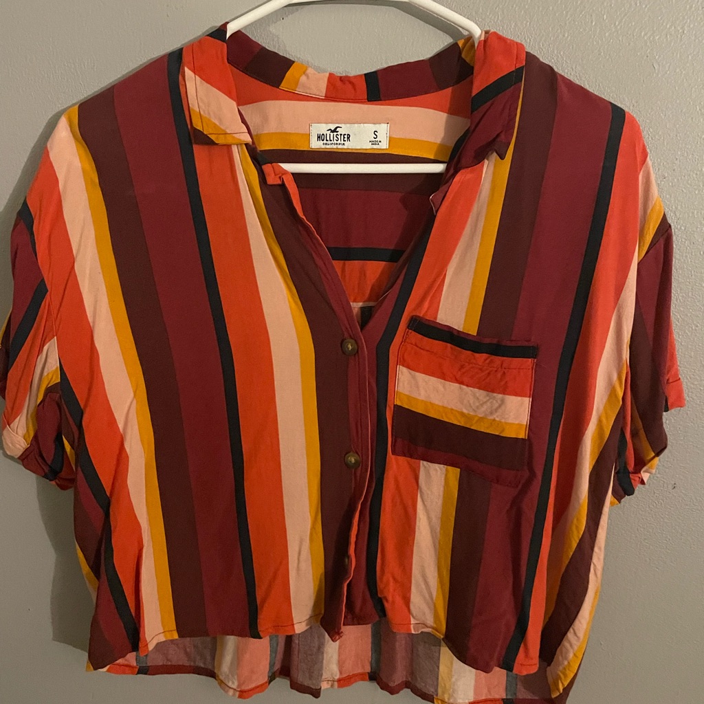 Stripped Button Down Top